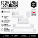 Ver imagem 3 de Kit Acessórios para Banheiro Branco 5 Peças Master Slim Df