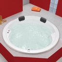Ver imagem 2 de Banheira Hidromassagem Astra Firenze Super Luxo 180CMX180CMX45CM - 06 Jatos Gel Coat P6 com Aquecedo Branco