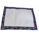 Ver imagem 1 de Tapete Higiênico Pet Impermeável Branco Grande Reutilizável Lavável: Patinha Azul Marinho