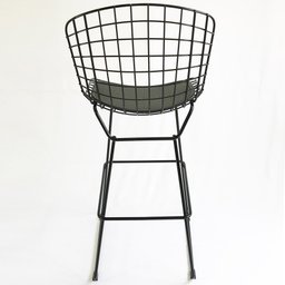 Banqueta média Bertoia preta altura 60cm - Poltronas do Sul - 4