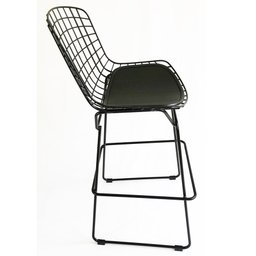 Banqueta média Bertoia preta altura 60cm - Poltronas do Sul - 1