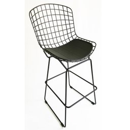 Banqueta média Bertoia preta altura 60cm - Poltronas do Sul - 3