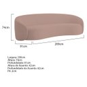Ver imagem 3 de Kit Sofá 3 Lugares 200cm e Poltrona Orgânica Luxo Recepção Amore Linho