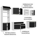 Ver imagem 5 de Armário de Cozinha Completa 310cm Branco/Preto Glamy Madesa 02