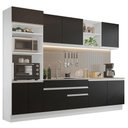 Ver imagem 3 de Armário de Cozinha Completa 310cm Branco/Preto Glamy Madesa 02