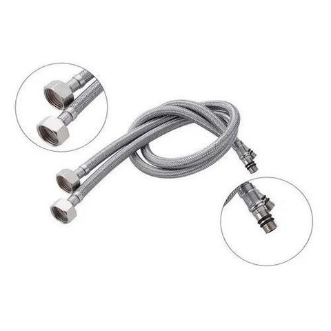 Engate Mangueira Flexível Trançado Aço Inox 60cm Quente Fria