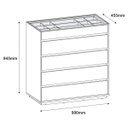 Ver imagem 3 de Cômoda 5 Gavetas Belize Branco