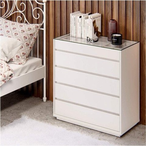 Cômoda 5 Gavetas Belize Branco