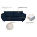 Ver imagem 6 de Sofá 2 Lugares Tulipa Suede Azul Marinho - ADJ Decor