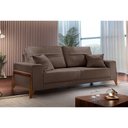 Ver imagem 3 de Sofá 3 Lugares Living M-130 Veludo Martins Marrom