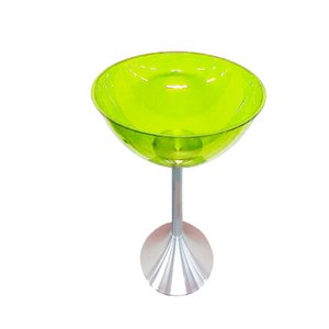 Champanheira Acrílico Verde com Base de Alumínio – Elegância e Praticidade para Seus Eventos