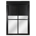 Ver imagem 1 de Porta Balcão com Persiana Integrada Alumínio Preto 2,20(a) X1,20(l) 2 Folhas Móveis Automatizado