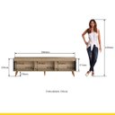 Ver imagem 3 de Rack para Tv até 60 Pol 180 X 52 Cm Retrô Mdp Preto
