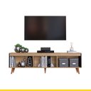 Ver imagem 2 de Rack para Tv até 60 Pol 180 X 52 Cm Retrô Mdp Preto