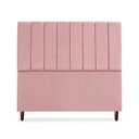 Ver imagem 2 de Cabeceira Estofada Queen Carla 160 Cm Veludo Rosê