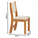 Ver imagem 4 de Mesa de Jantar 4 Lugares Hilda Mel/blonde/nude 27066 - Pnr Móveis