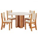 Ver imagem 2 de Mesa de Jantar 4 Lugares Hilda Mel/blonde/nude 27066 - Pnr Móveis