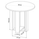 Ver imagem 3 de Mesa de Jantar 4 Lugares Hilda Mel/blonde/nude 27066 - Pnr Móveis