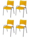 Ver imagem 2 de Cadeira Iso Base Cinza Escola, Escritório - Kit 4 Un