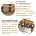 Ver imagem 3 de Cama de Casal/Queen Suspensa com LED 2 Portas e Nichos Multimóveis Crart-CAM004 Mel/Grafite
