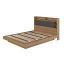 Ver imagem 5 de Cama de Casal/Queen Suspensa com LED 2 Portas e Nichos Multimóveis Crart-CAM004 Mel/Grafite