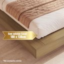 Ver imagem 7 de Cama de Casal/Queen Suspensa com LED 2 Portas e Nichos Multimóveis Crart-CAM004 Mel/Grafite