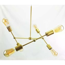 Pendente Enerlux 13050 Sputnik Faces Dourado com 6 Lâmpadas E-27 - 2