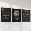 Ver imagem 2 de Quadro Decorativo Trio Leão de Judá e Frases