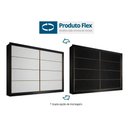 Ver imagem 2 de Guarda Roupas 2 Portas e 6 Gavetas C- 1 Espelho Sevilha Preto-branco Acetinado-preto - Europa