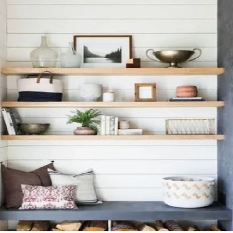 Kit 3 Prateleiras 120x20 Suporte Invisível Madeira Maciça