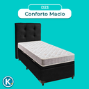 Ver imagem 4 de Cama Box Bau + Colchão Solteiro D23 D23 Inducol + Cabeceira Estofada