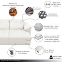 Ver imagem 3 de Sofá Retrátil Elétrico Sala de Estar Nolan Bipartido 175cm Conforto Premium em Couro Branco G58 - Gr