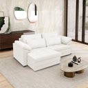 Ver imagem 1 de Sofá Retrátil Elétrico Sala de Estar Nolan Bipartido 175cm Conforto Premium em Couro Branco G58 - Gr