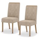 Ver imagem 5 de Cadeira para Mesa de Jantar Nina Ambiente Kit 2 Peças Nature Creme - Henn