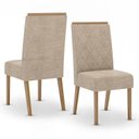 Ver imagem 4 de Cadeira para Mesa de Jantar Nina Ambiente Kit 2 Peças Nature Creme - Henn