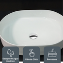 Ver imagem 2 de Cuba Sobrepor Porcelana Arredondado C/ Válvula Click Mx219