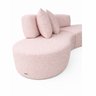 Sofa Virgínia Curvo em Bouclé Kit com Puff | Conforto e Design Moderno - 2