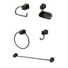 Kit De Acessórios Para Banheiro Meber Block 5 Peças Preto Matte - 1
