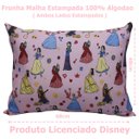 Ver imagem 4 de Fronha Portallar Malha Estampada Disney Danca de Princesas 48cmx68cm Rosa