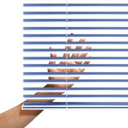 Persiana Horizontal 25mm Metálico 1,60 X 1,60 Azul Laminado Alumínio - 4