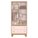 Ver imagem 2 de Guarda Roupa Infantil Flora 5055 Rosa Acetinado - Qmovi