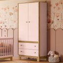 Ver imagem 4 de Guarda Roupa Infantil Flora 5055 Rosa Acetinado - Qmovi