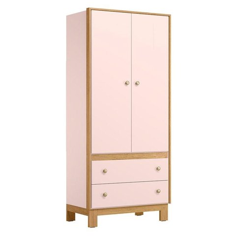 Guarda Roupa Infantil Flora 5055 Rosa Acetinado - Qmovi