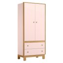 Ver imagem 1 de Guarda Roupa Infantil Flora 5055 Rosa Acetinado - Qmovi
