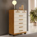 Ver imagem 3 de Cômoda New Barcelona 7 Gavetas Benetil Cinamomo/off White