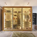 Ver imagem 5 de Guarda Roupa 100% Mdf Platinum Led 3 Portas Reflecta Naturale Off White - Gelius