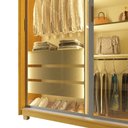 Ver mais imagens de Guarda Roupa 100% Mdf Platinum Led 3 Portas Reflecta Naturale Off White - Gelius