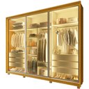 Ver imagem 2 de Guarda Roupa 100% Mdf Platinum Led 3 Portas Reflecta Naturale Off White - Gelius