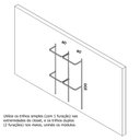 Ver imagem 2 de Arara de parede - 1,30m Smart black