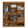 Guarda-roupa Casal Easy Slim 6 Portas com Espelho Amendoa Clean/off White - 3
